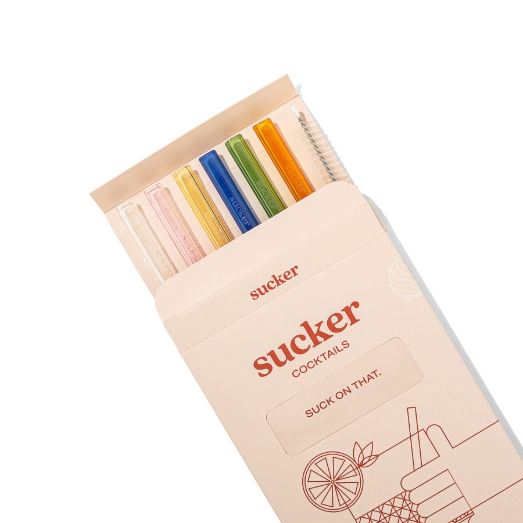 Sucker Cocktail Glass Straws