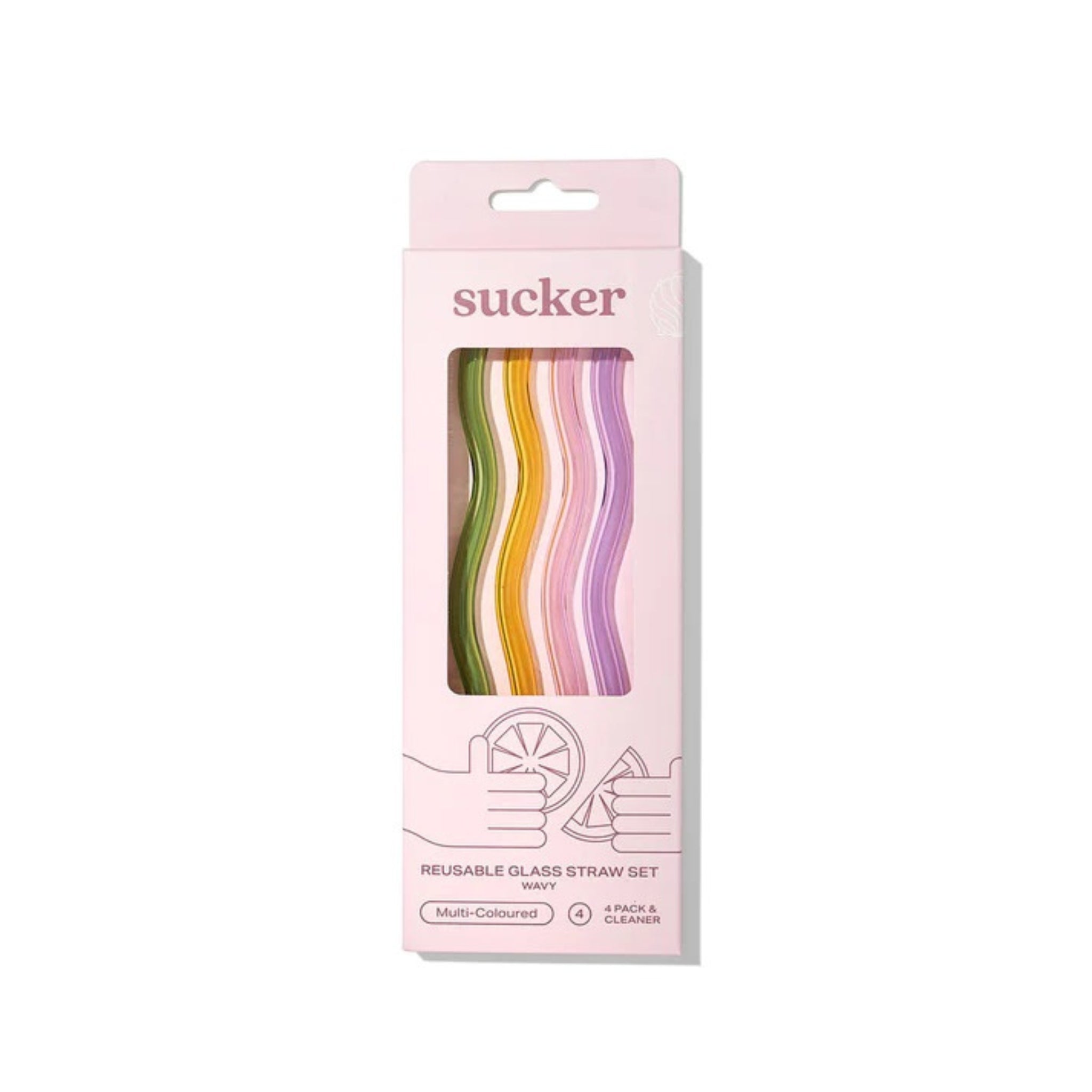 Sucker Cocktail Glass Straws