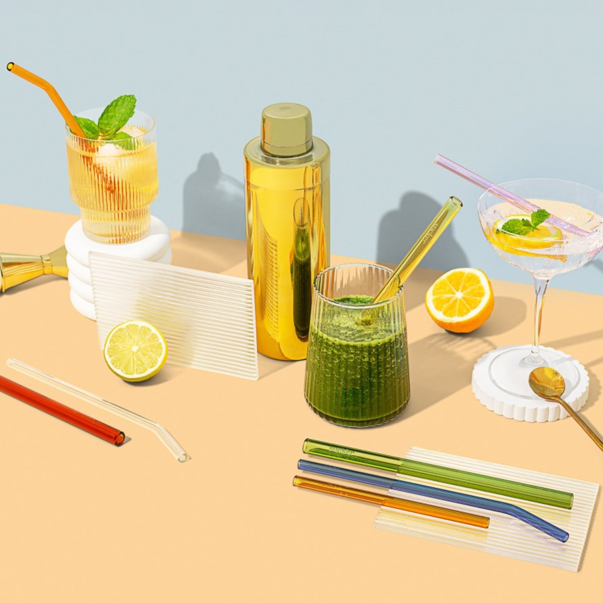 Sucker Cocktail Glass Straws