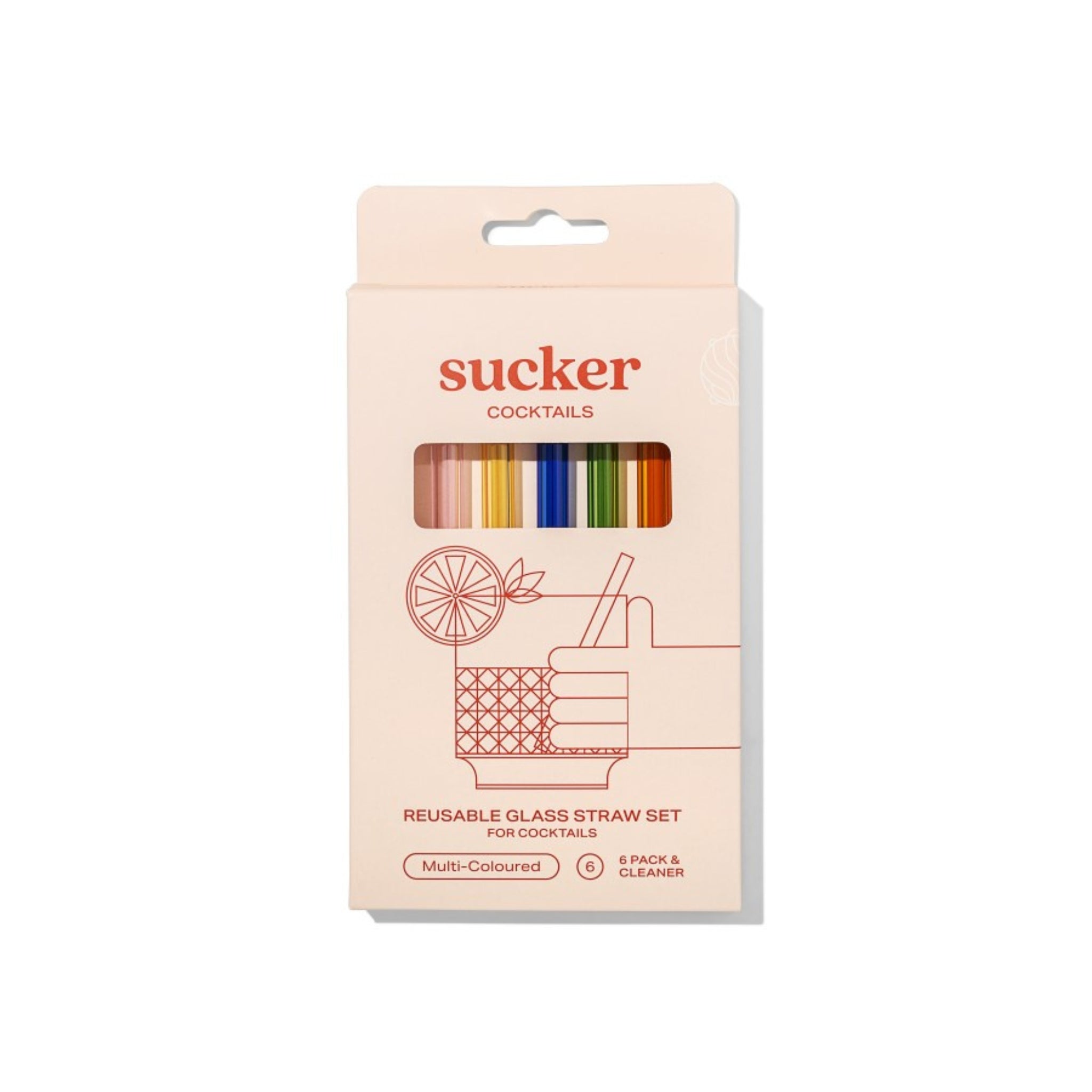 Sucker Cocktail Glass Straws